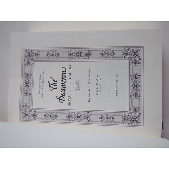 The Decameron Giovanni Boccaccio Oxford University Press Franklin Library 1985 - Picture 8 of 11